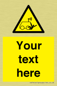 Custom warning run over by operator controlled machine